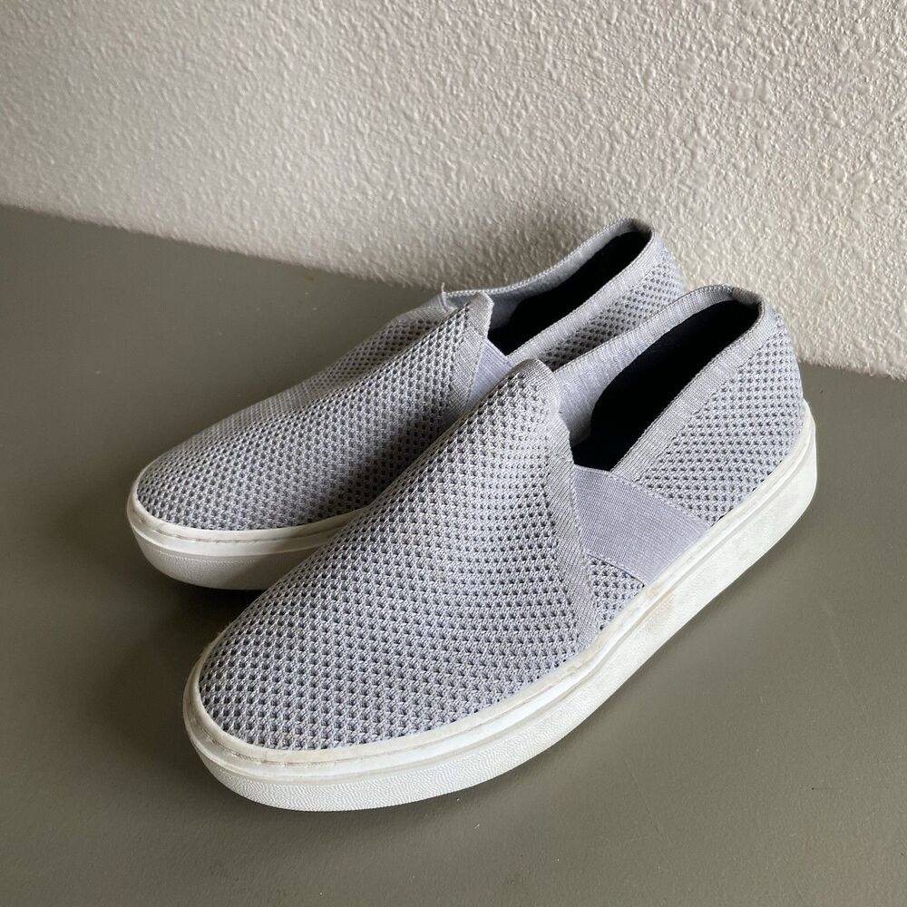 Eileen Fisher Women's Pep Flyknit Sneaker Size 7.5 Gray Knit Casual Slip On